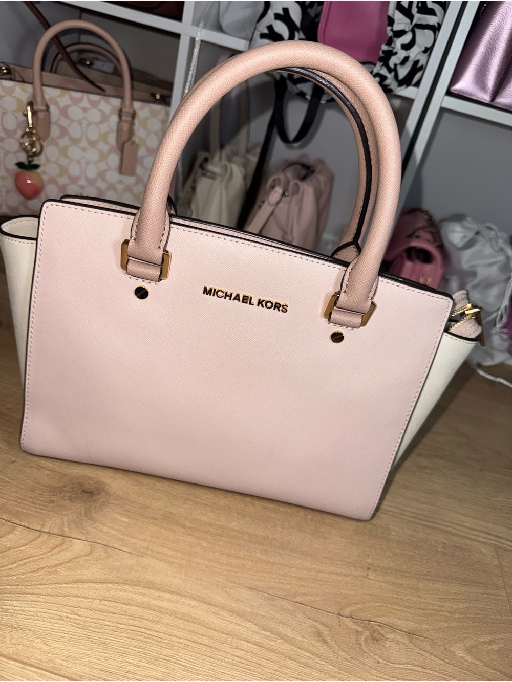 Michael Kors Pink and white handbag